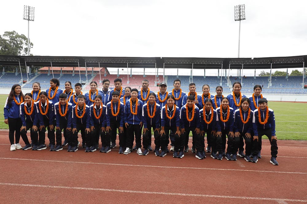 एएफसी यू-२० महिला एसियन कप क्वालिफायर्स खेल्न जाने टिमको बिदाई