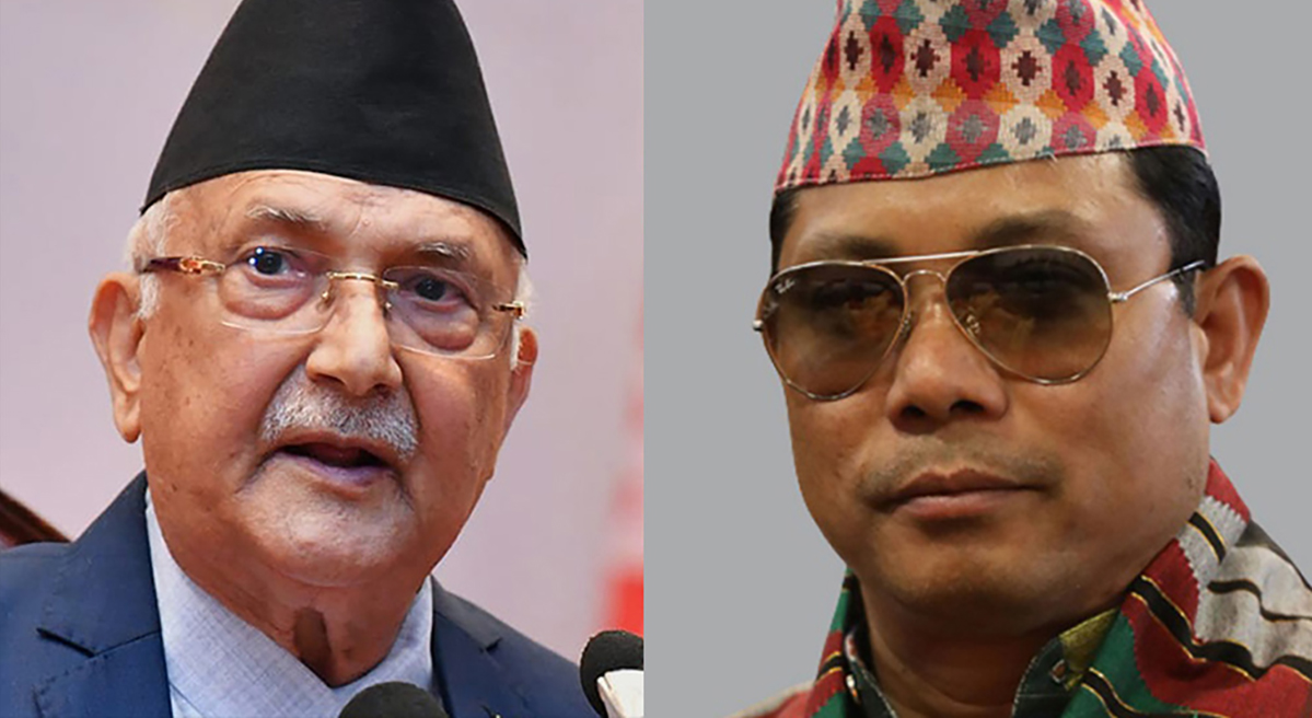 नाउपाले सरकार छाडेको भनिरहँदा रेशमले भेटे प्रधानमन्त्री ओली