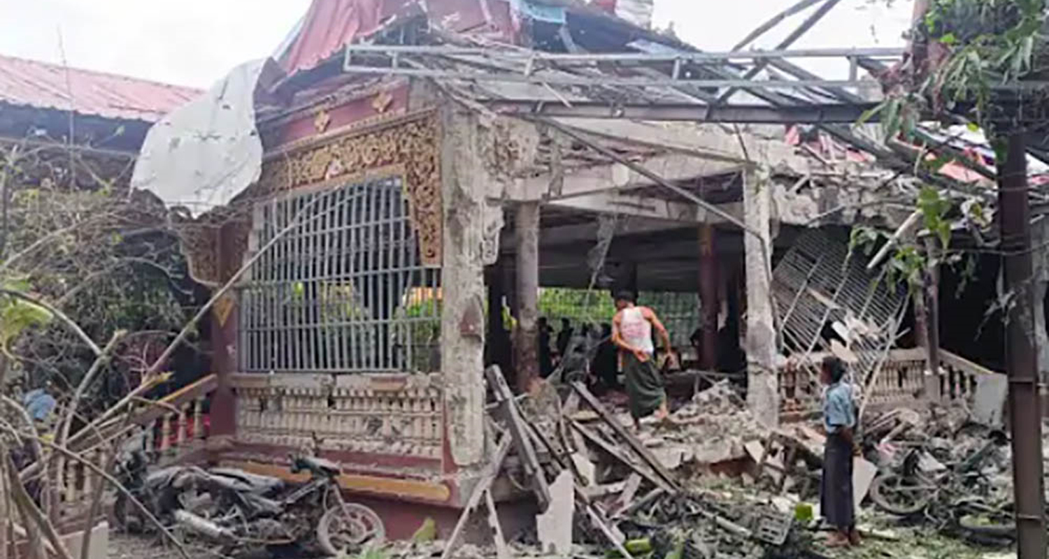 म्यानमारको एक बौद्ध गुम्बामा हवाई आक्रमण, २३ जनाको मृत्यु