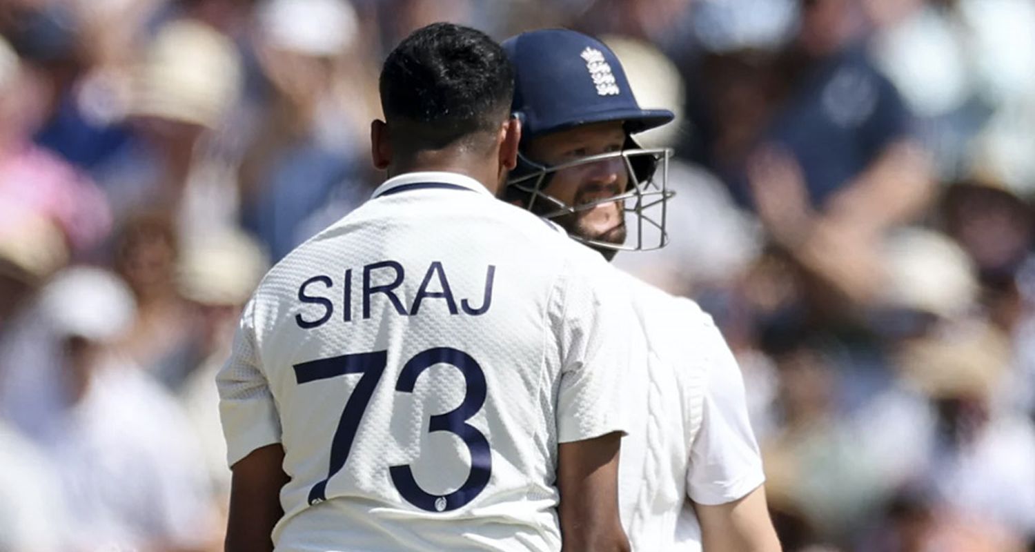 मोहम्मद सिराजलाई कारवाही : फिसको १५ प्रतिशत जरिवाना, एक डिमेरिट पोइन्ट