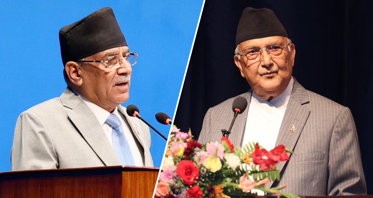 ओली र प्रचण्ड भेटवार्ता हुँदै