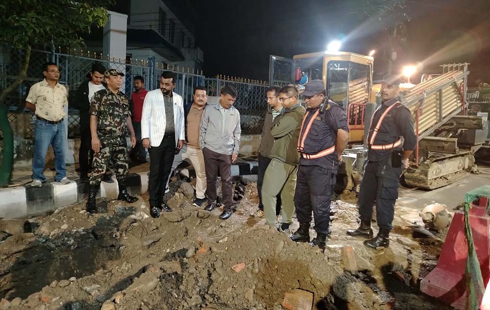 मन्त्री यादवद्वारा राति मेलम्ची खानेपानीको छड्के अनुगमन