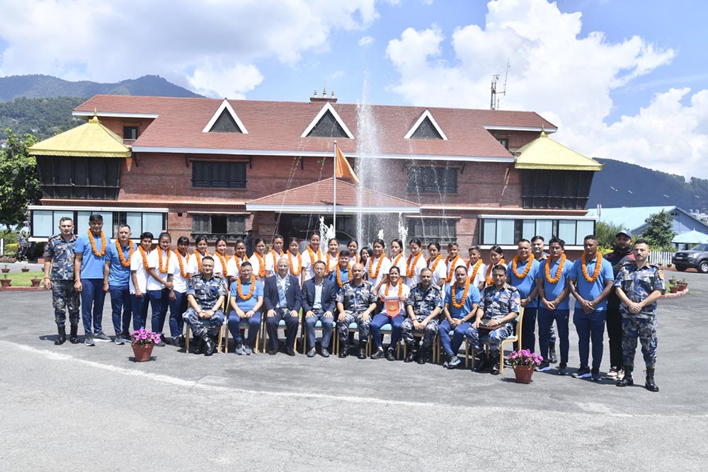 एपीएफ क्लबका महिला फुटबल खेलाडीहरुको विदाई