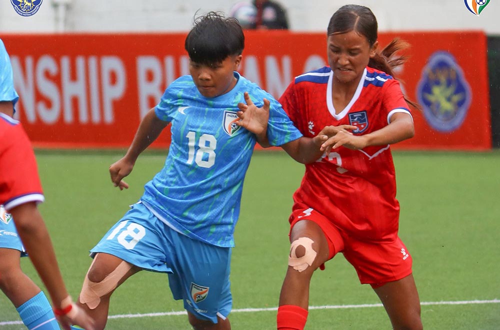 साफ यू–१७ महिला च्याम्पियनसिपमा नेपाल भारतसँग ७-० ले पराजित