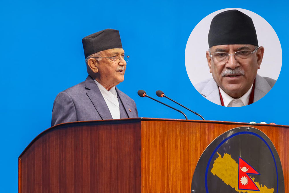 कीर्तिपुरमा क्रिकेट रंगशाला सँगै हेर्न जान प्रधानमन्त्री ओलीको प्रचण्डलाई प्रस्ताव