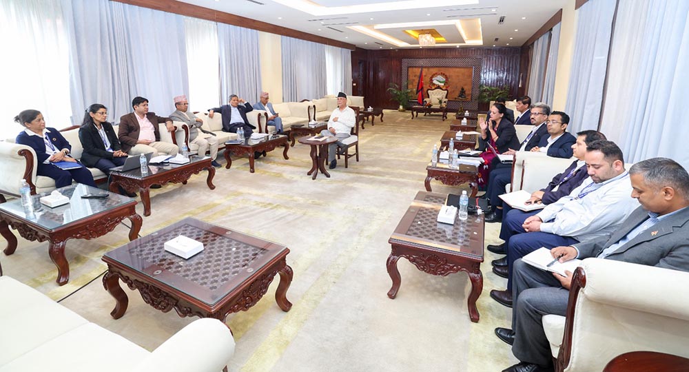 डिजिटल नेपाल फ्रेमवर्कको विस्तार बारे प्रधानमन्त्री ओलीले लिए टेलिकमबाट ब्रिफिङ