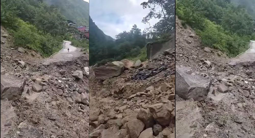 पहिरोले अरनिको राजमार्ग पूर्ण रुपमा अवरुद्ध