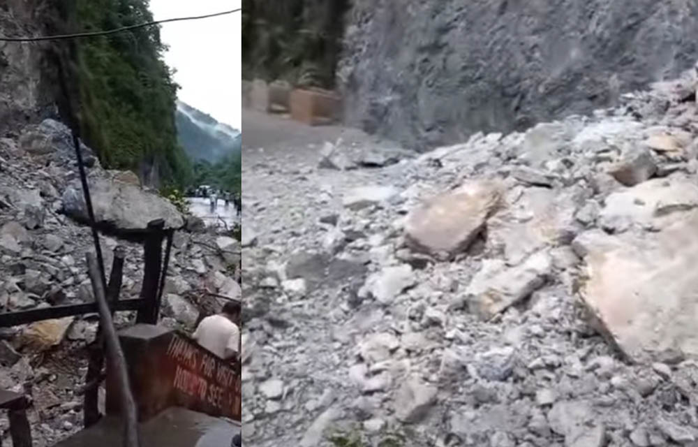 पृथ्वी राजमार्गको बादरेमा पुन: पहिरो, सडक अवरुद्ध