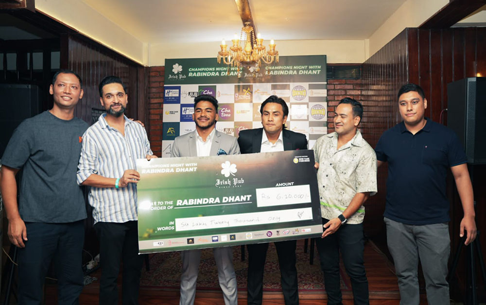 आइरिश पबले रवीन्द्र ढाटलाई गर्‍यो सम्मान, खेल कोषमा जुट्यो लाखौं सहयोग