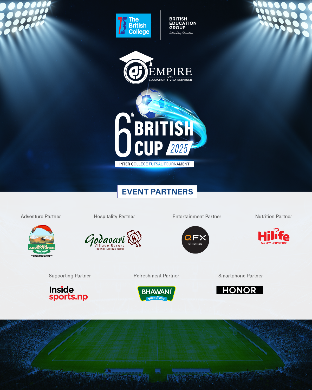 ब्रिटिस कलेजले ‘छैटौँ ब्रिटिस कप इन्टर कलेज फुटसल प्रतियोगिता गर्दै