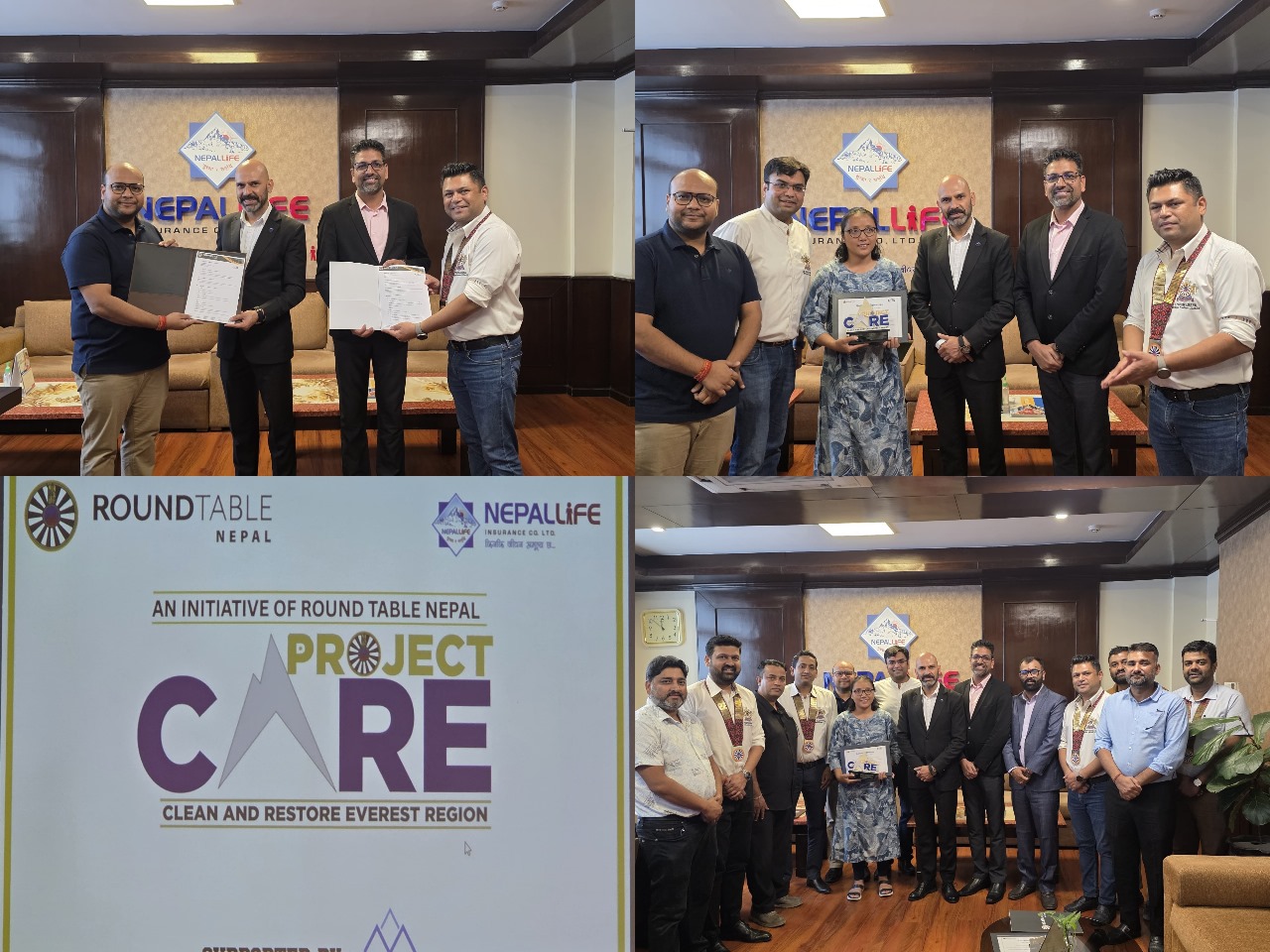 नेपाल लाइफद्वारा राउन्ड टेबल नेपालसँगको सहकार्यमा सगरमाथामा थुप्रिएका ५,हजार किलोग्राम फोहोर सङ्कलन