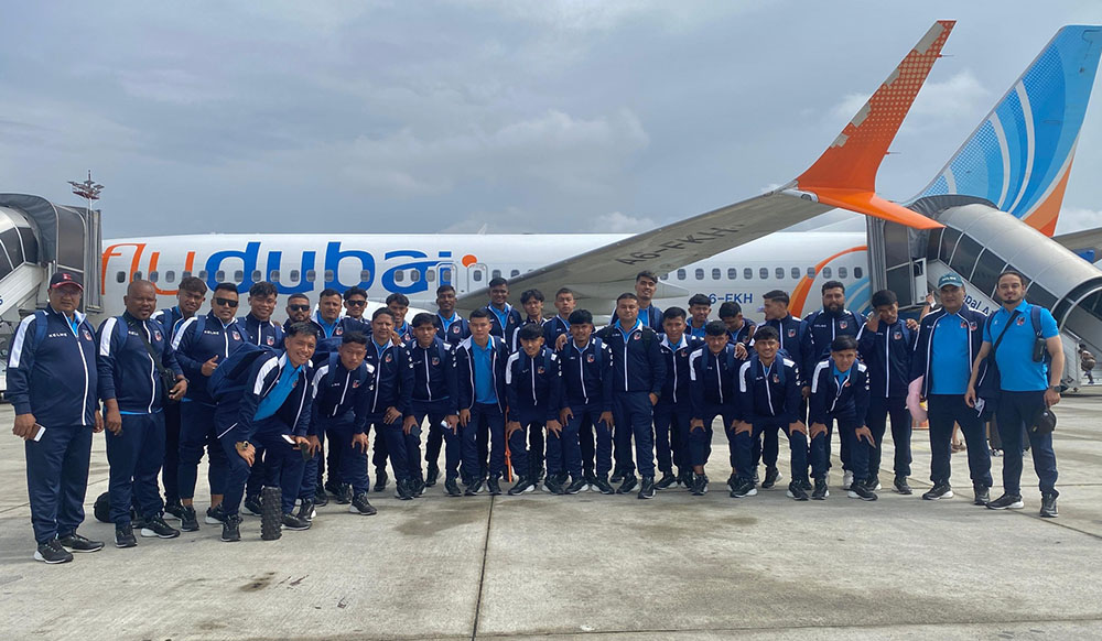 एएफसी यू–२३ एशिया कप छनौट खेल्ने नेपाली टिम ताजिकिस्तान प्रस्थान