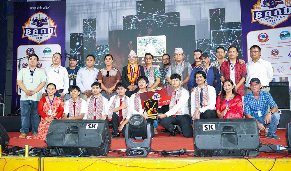 पोखरा अन्तर विद्यालय ब्यान्ड प्रतिस्पर्धामा गण्डकी बोर्डिङ प्रथम
