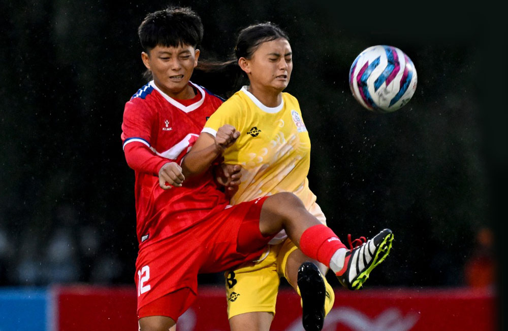 साफ यू-१७ महिला च्याम्पियनसिपको अन्तिम खेलमा भुटानसँग बराबरी खेल्यो नेपाल