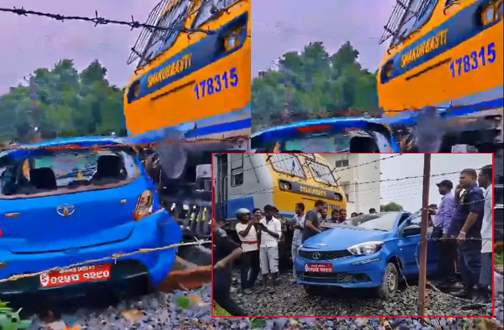 जनकपुरमा रेल र कार ठोक्किए