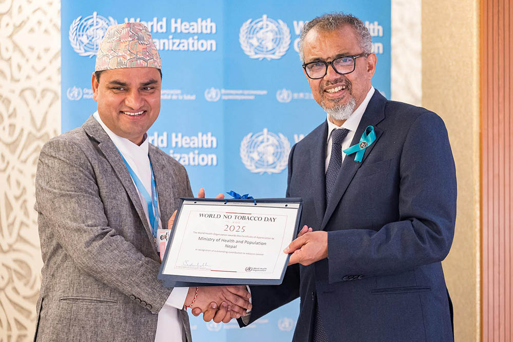 नेपालमा रुबेला उन्मुलन, विश्व स्वास्थ्य संगठनको बधाई