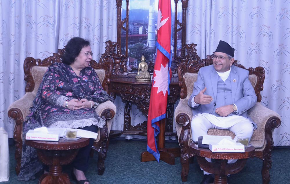 पाकिस्तानको संसदीय प्रतिनिधिमण्डलसँग सभामुखको शिष्टाचार भेट