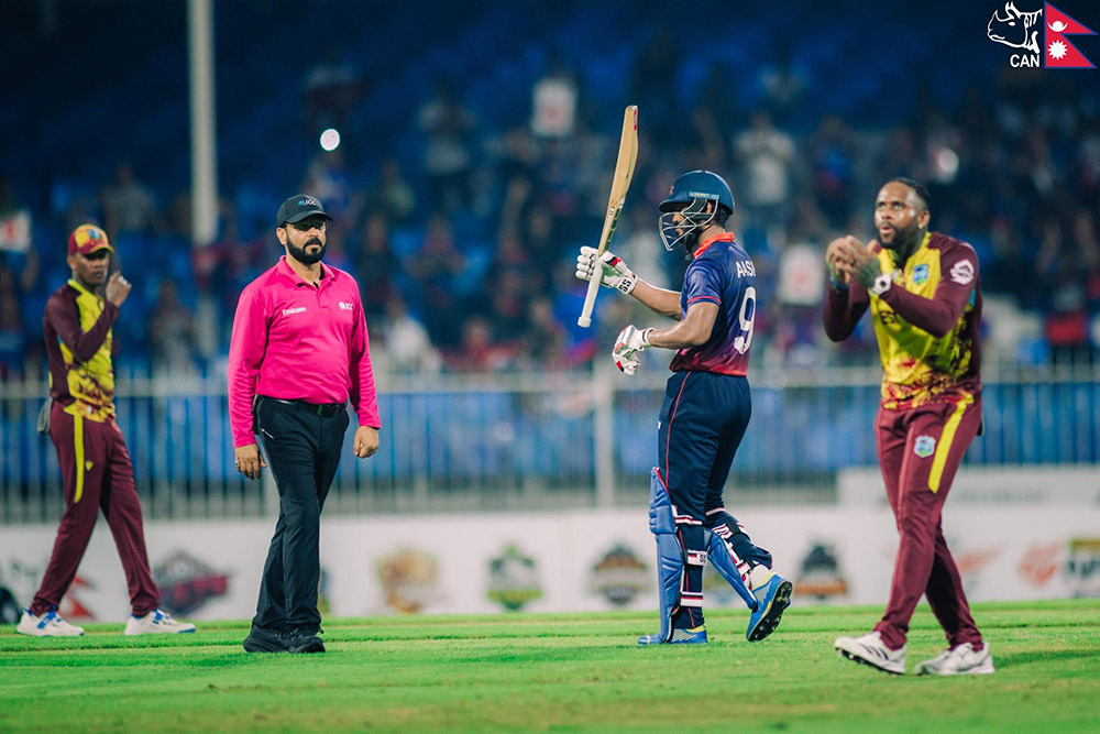 नेपालले वेस्ट इन्डिजलाई दियो १७४ रनको लक्ष्य