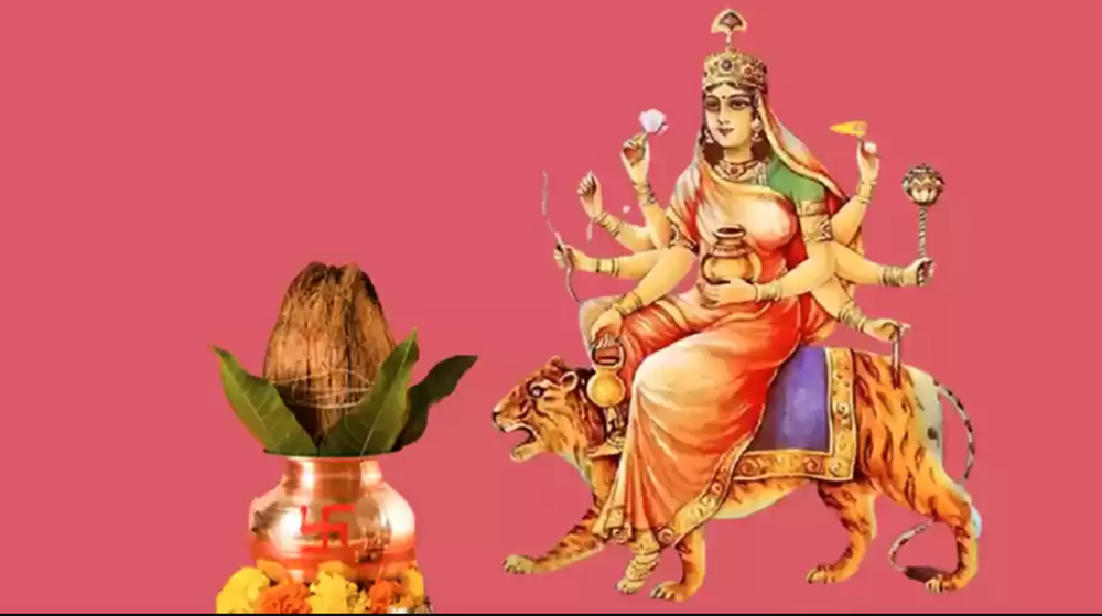 बडादशैंको तेस्रो दिन आज चन्द्रघण्टाको पुजा आराधना गरिदै