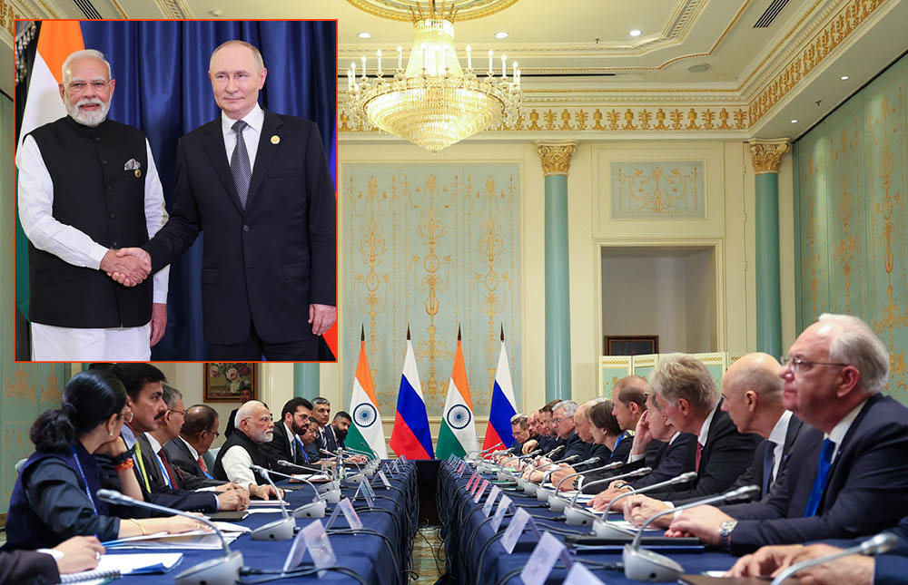 मोदी र पुटिनबीच द्विपक्षीय भेटवार्ता