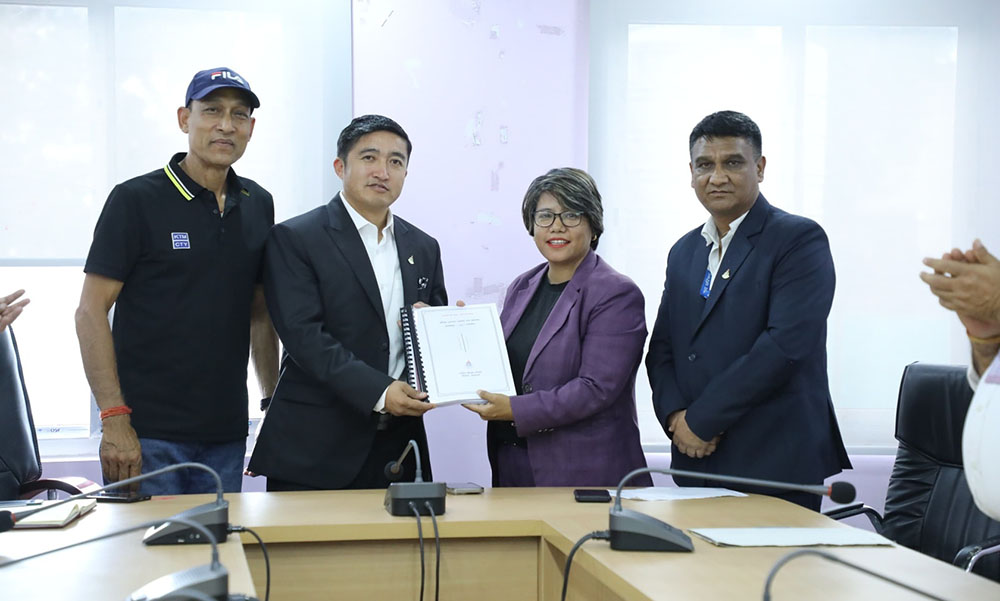 खेल पूर्वाधार उपयोग तथा संचालन कार्यविधि बनाउने कार्यदलले बुझायो प्रतिवेदन