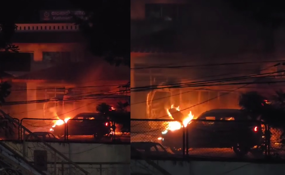 रानीपोखरीस्थित महानगरीय प्रहरी कार्यालयमा आगजनी