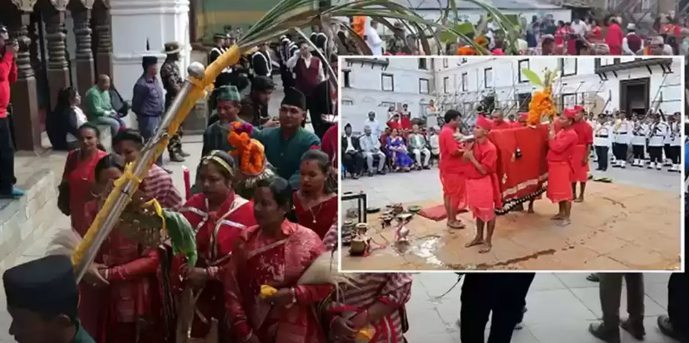 बडादशैँको सप्तमीः आज शुभसाइतमा फूलपाती भित्र्याइदै