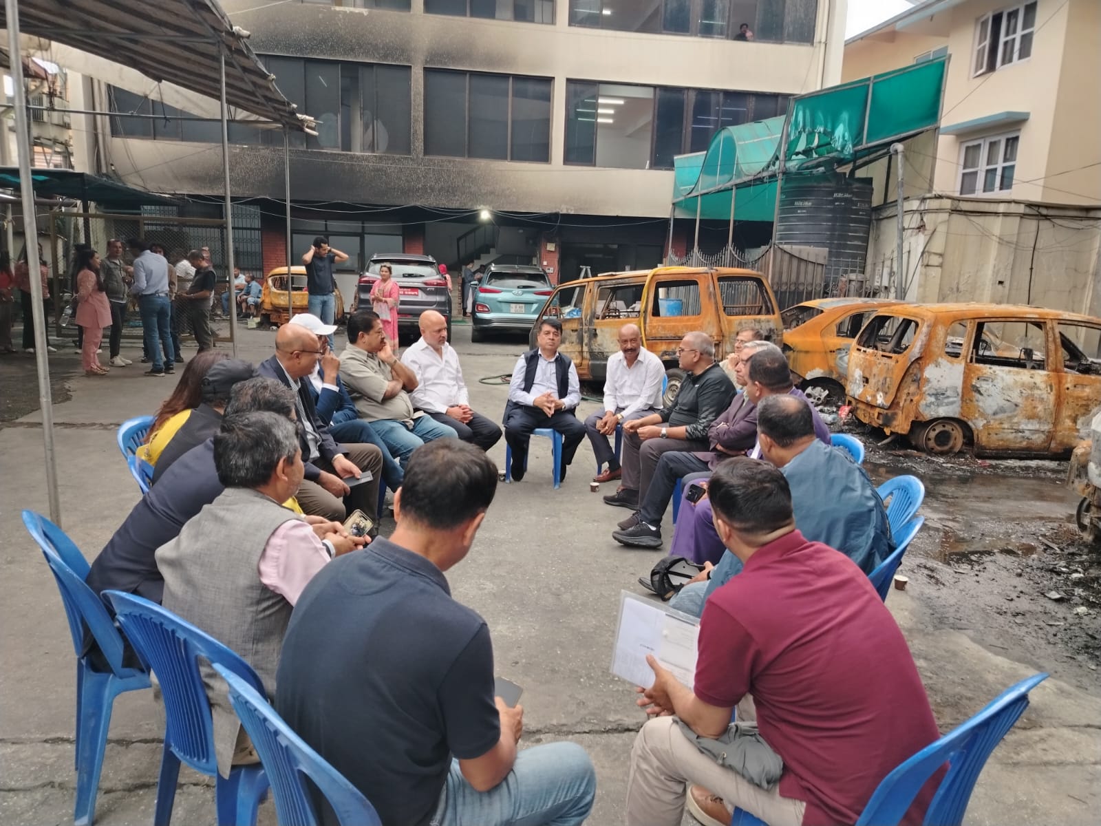 महासंघद्वारा आन्दोलनका क्रममा तोडफोड भएका निजी संरचनाको निरीक्षण