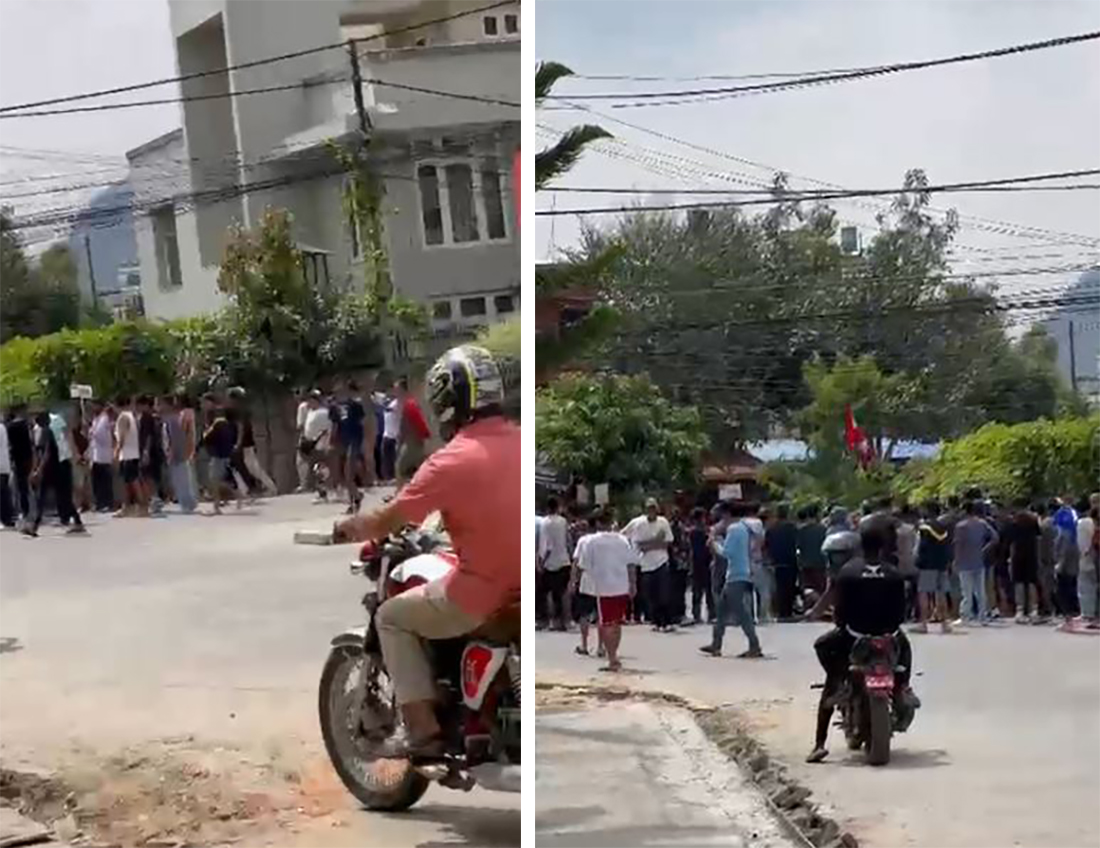 अर्थमन्त्री विष्णु पौडेलको निवास घेराउ