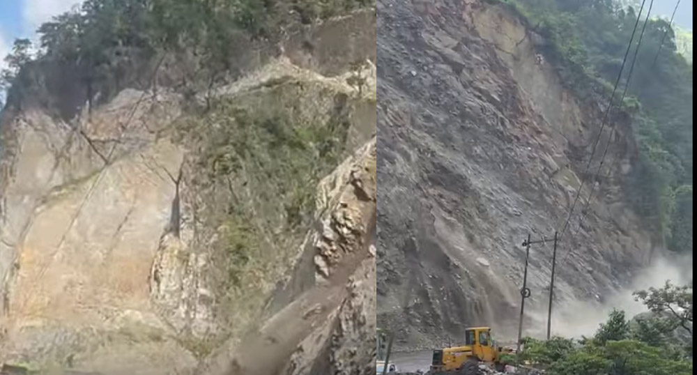 तुइन खोला नजिक फेरी पहिरो, सडक अवरुद्ध