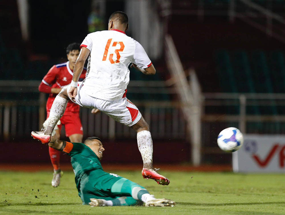 पहिलो हाफमा भियतनामसँग नेपाल १-० ले पछाडी