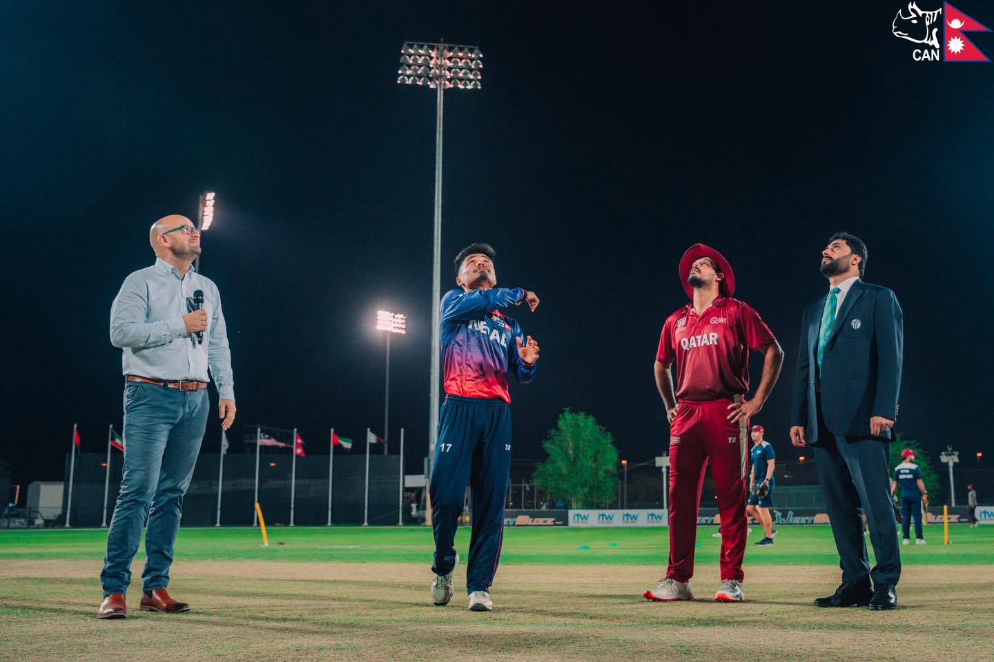 कतारले टस जित्यो, नेपालले पहिला ब्याटिंग गर्ने