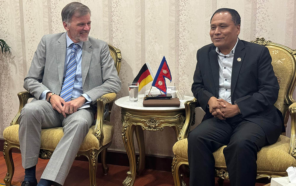 मन्त्री घिसिङ र जर्मनीका राजदूत भोल्जबीच भेटवार्ता,के विषयमा भयो छलफल ?