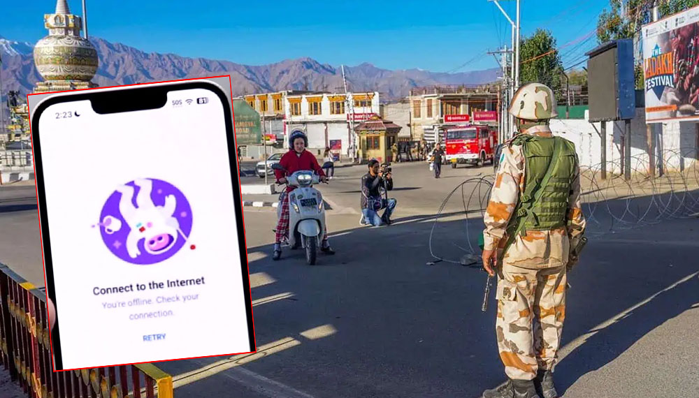 भारतको लद्दाखस्थित लेह शहरमा नयाँ कडा प्रतिबन्ध, मोबाइल इन्टरनेट बन्द