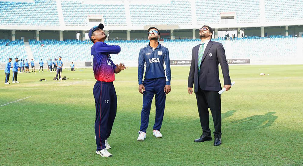 विश्वकप लिग–२ : नेपालले टस जित्यो, अमेरिकाले पहिला ब्याटिंग गर्दै