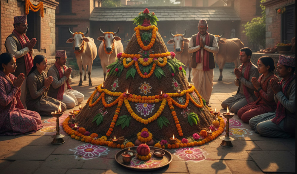 यमपञ्चक: आज गोवर्धन, बली, गोरु र हलि पूजा गरिदैं