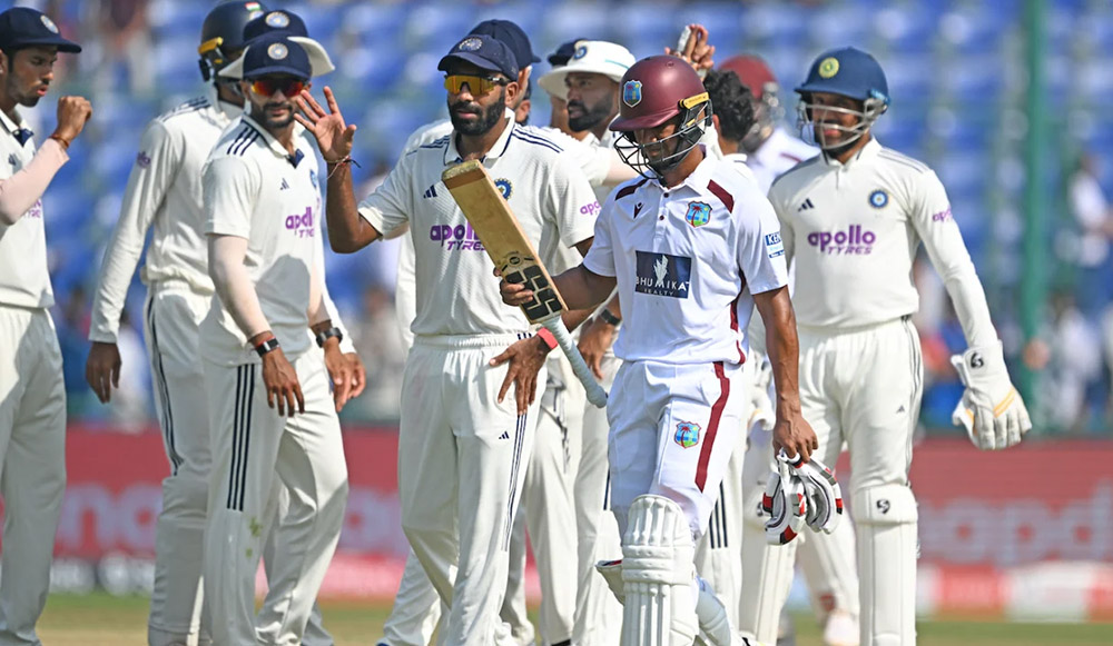भारतले दोस्रो टेस्टमा वेस्ट इन्डिजलाई सात विकेटले पराजित गर्दै सिरिज २–० ले जित्यो