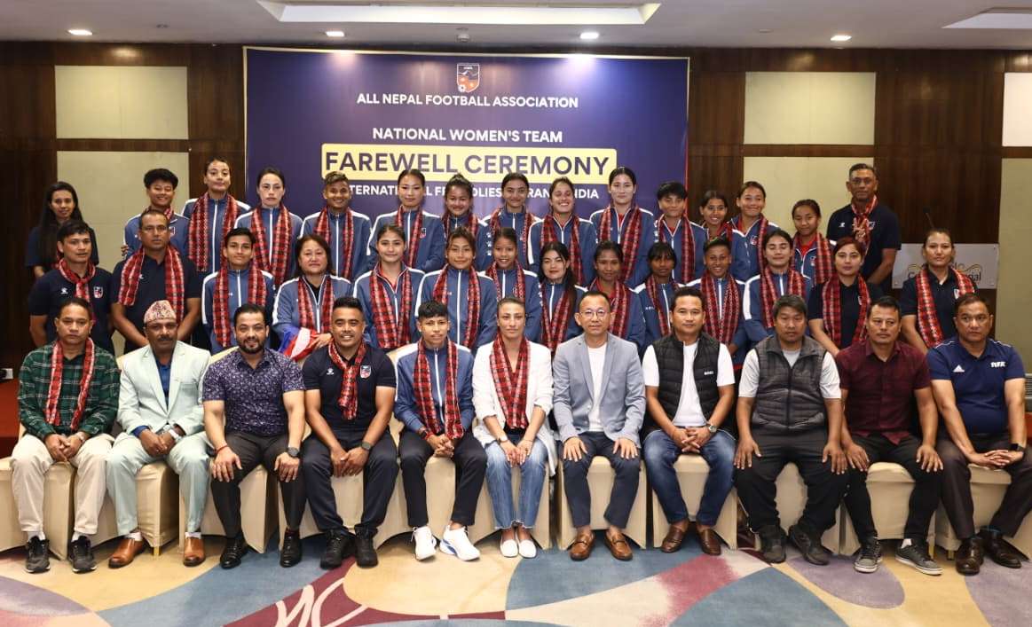 त्रिदेशीय मैत्रीपूर्ण खेलका लागि सिक्किम जाने महिला राष्ट्रिय टोलीको बिदाइ