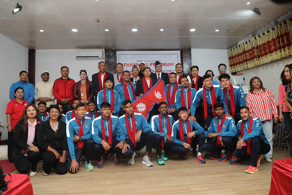 काभा मेन्स नेसन्स कपमा सहभागी हुने नेपाली भलिबल खेलाडीको बिदाई