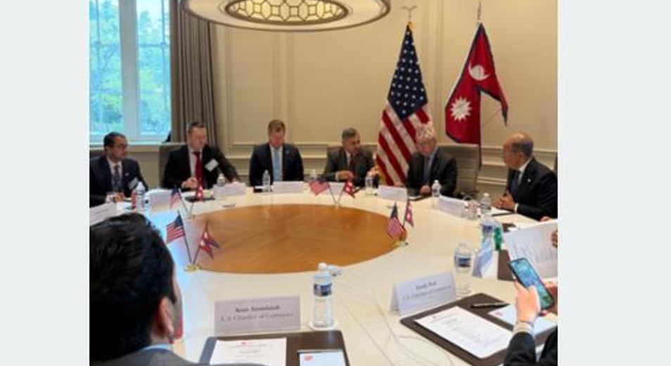 अर्थमन्त्री खनालद्वारा अमेरिका चेम्बर अफ कमर्सको बिजनेस डायलगलाई सम्बोधन, चर्चा नेपाली आर्थिक अवस्थाको