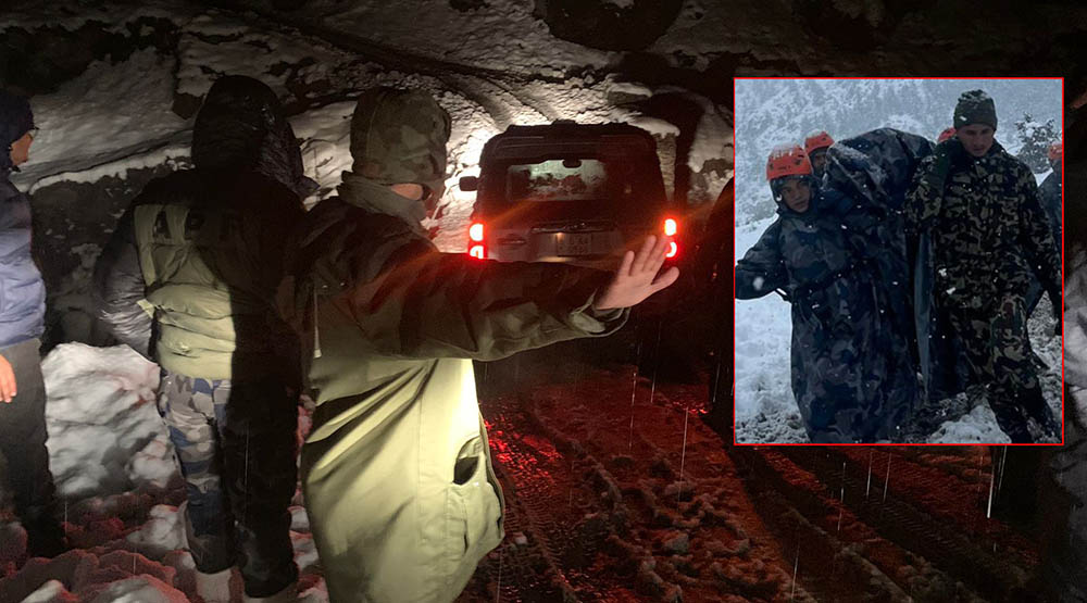 मनाङका विभिन्न स्थानबाट १५ सय भन्दा बढीको उद्धार