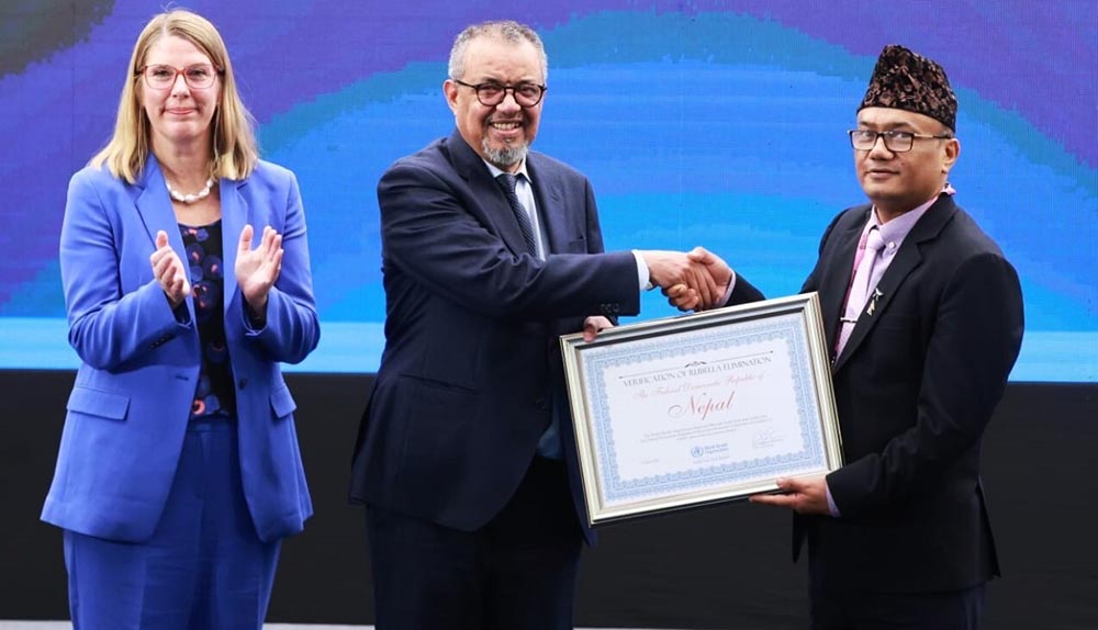 नेपाल बन्यो दक्षिण-पूर्वी एसिया क्षेत्रमा रूबेला निवारण गर्ने छैटौँ देश