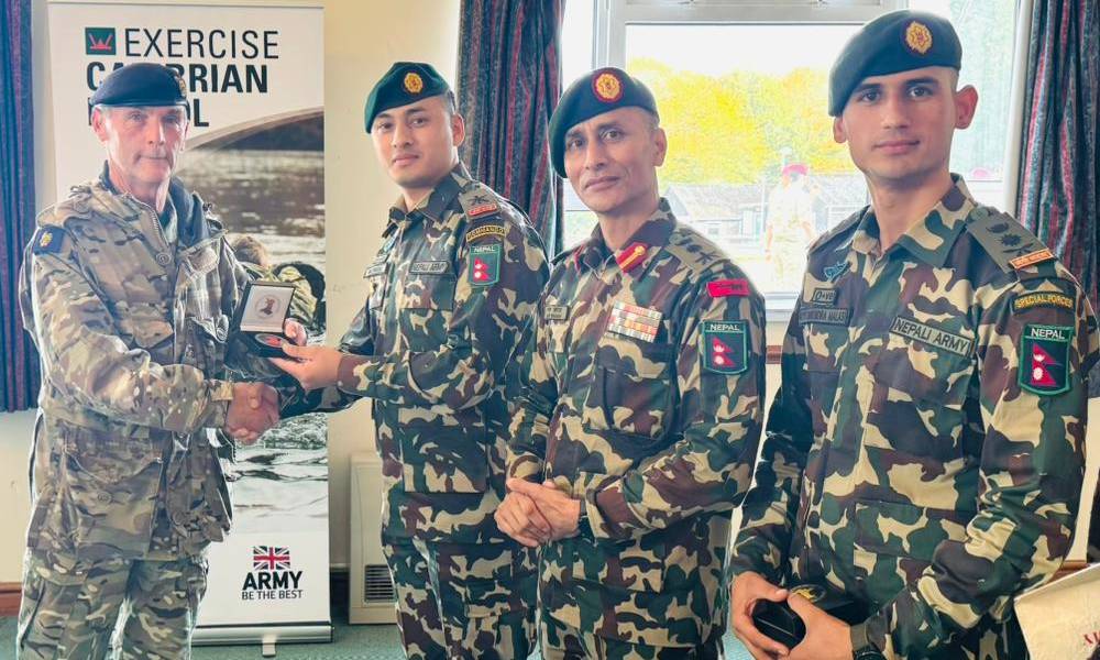 नेपाली सेनालाई बेलायतमा चौथो पटक स्वर्ण पदक