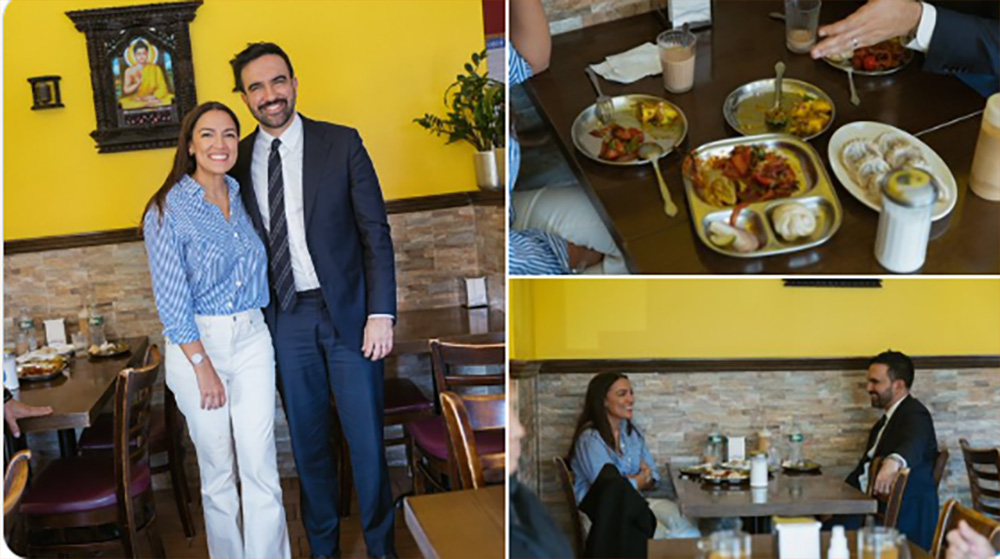 न्यूयोर्कका नवनिर्वाचित मेयर मम्दानीले नेपाली रेष्टुरेन्टमा खाए मःमः