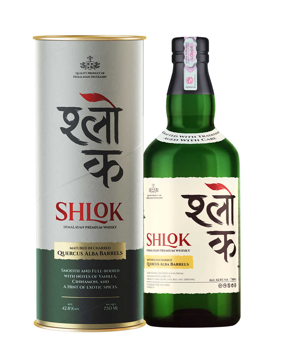 श्लोक हिमालयन प्रिमियम ह्विस्की बजारमा उपलब्ध