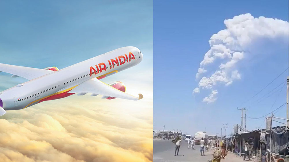 इथियोपियाको ज्वालामुखी विस्फोटबाट भारतमा उडान प्रभावित