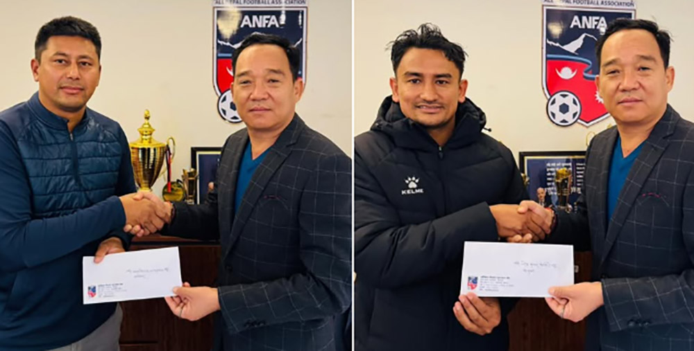 साहुखल र घिमिरे राष्ट्रिय फुटबल टिमको सहायक प्रशिक्षक नियुक्त