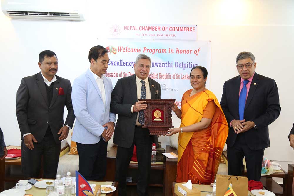 व्यापार सहजीकरण र हवाई सेवा बिस्तारका लागि श्रीलङकाकी राजदूतसँग चेम्बरको छलफल