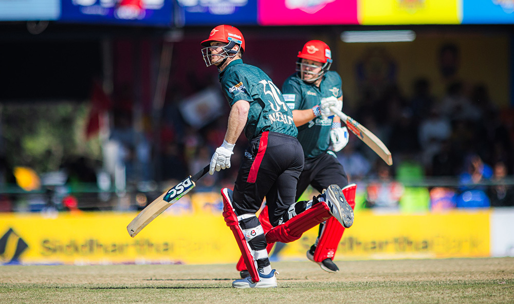 पोखराले लुम्बिनी लायन्सलाई दियो १५१ रनको लक्ष्य