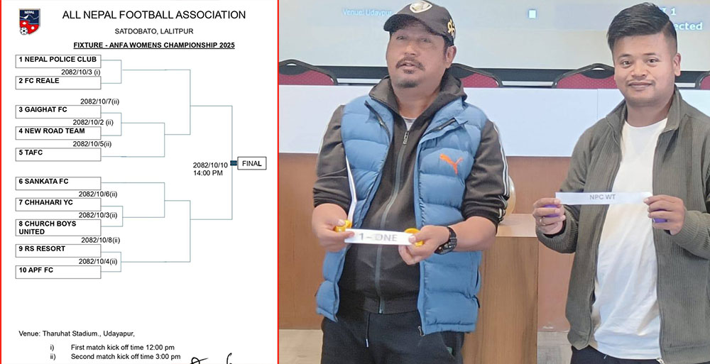 एन्फा वुमन्स च्याम्पियनसिप माघ ३ गतेदेखि उदयपुरमा हुने